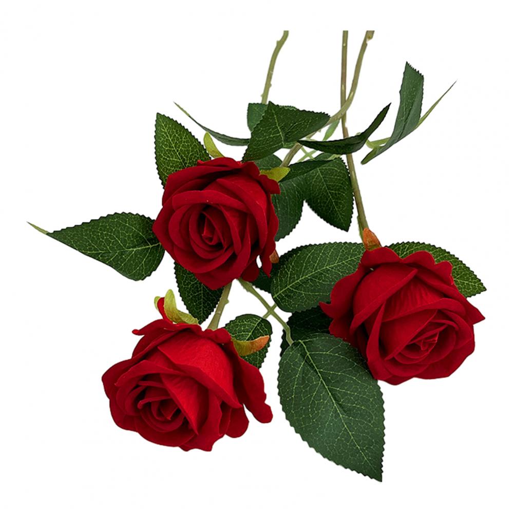 5pcs Simulated Rose Bouquet Artificial Flower Arrangement Vibrant Simulated Flower Bouquets No Withering Long-lasting Decor for Home