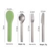 Stainless Steel Portable 3-Piece Travel Cutlery Set: Knife, Fork & Spoon
