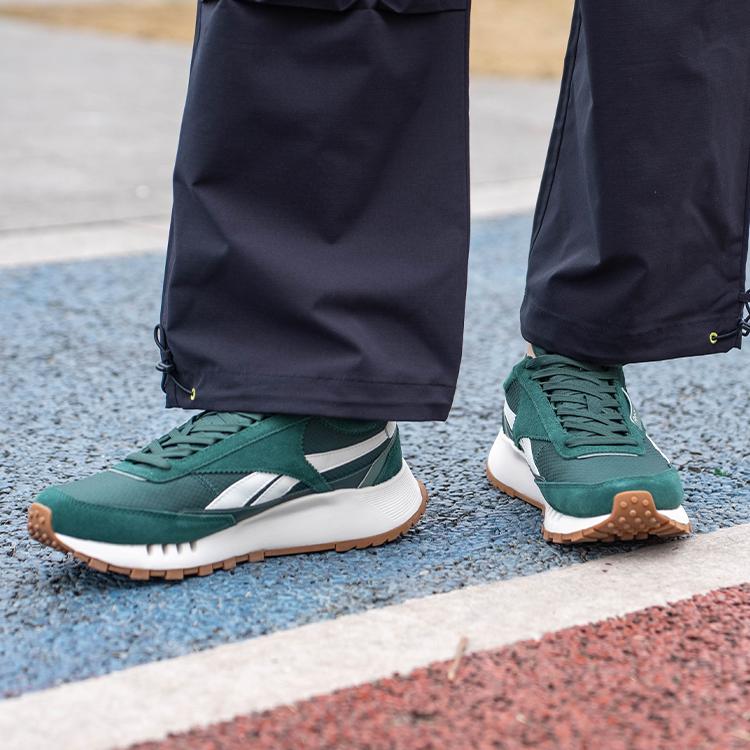 Reebok Cl Legacy W+ Zapatos Casuales Cómodos de Suela Gruesa Zapatillas de Running de Caña Baja Zapatilla Unisex Verde Oscuro 24FRC903U3GL0