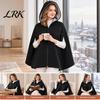 Beheizte Loungewear für Zuhause USB-Schal-Decke mit Kapuze, 3-stufig verstellbarer warmer Poncho, Tragbare Thermowickel für Damen, Reißverschluss vorne, Fleece, Büro