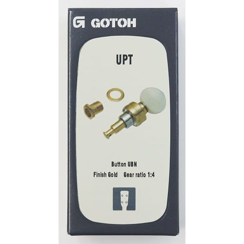 GOTOH Planetary Tuner for Ukulele, UBN Button, Gold (UPT-UBN-GX) UPT-UBN-GG