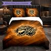 Set Biancheria da Letto Hull FC Pattern in Microfibra 3 Pezzi Copripiumino Decorativo per Camera da Letto Uso Domestico