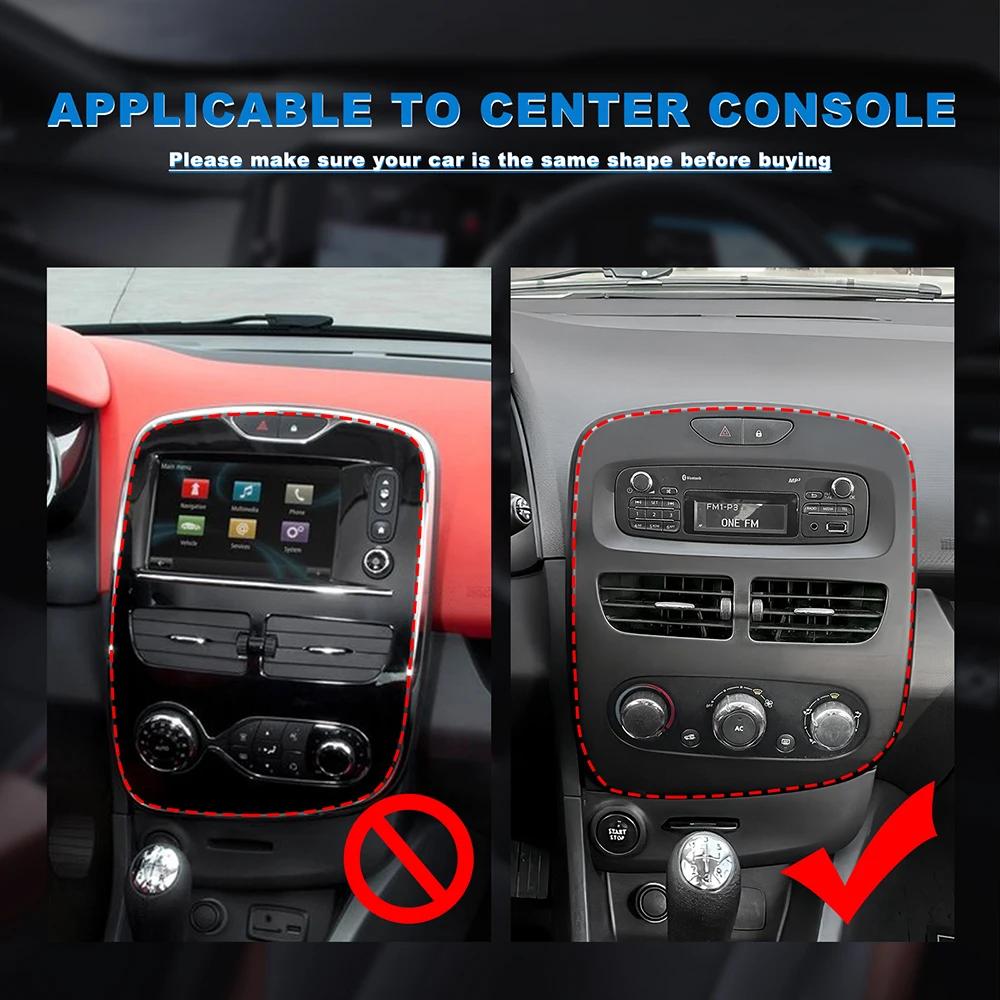 Carbon Fiber Center Console Sticker Trim for Renault Clio 4 2013-2018 LHD RHD Interior Accessories