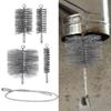 Chimney Cleaning Brush Stainless Steel Burning Stove Pipe Brush Flexible Blockage Unclogger Fireproof Complete Tool For Dryers