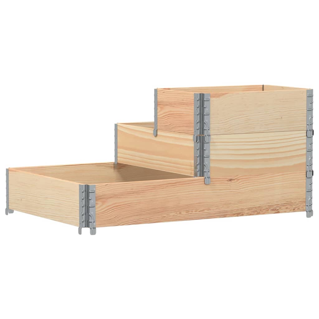 Vidaxl 3-Tier Raised Planter, 120X80 Cm, Solid Pine Wood