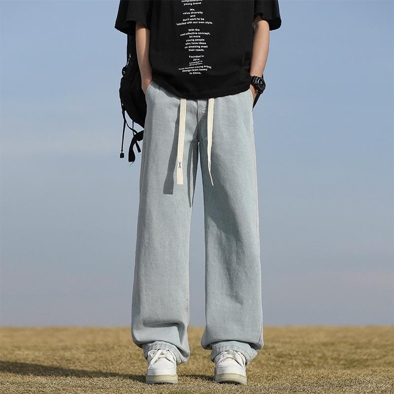 Jeans Men's Spring and Autumn Loose Retro Casual Pants Men's Teen American Retro Wash Trousers