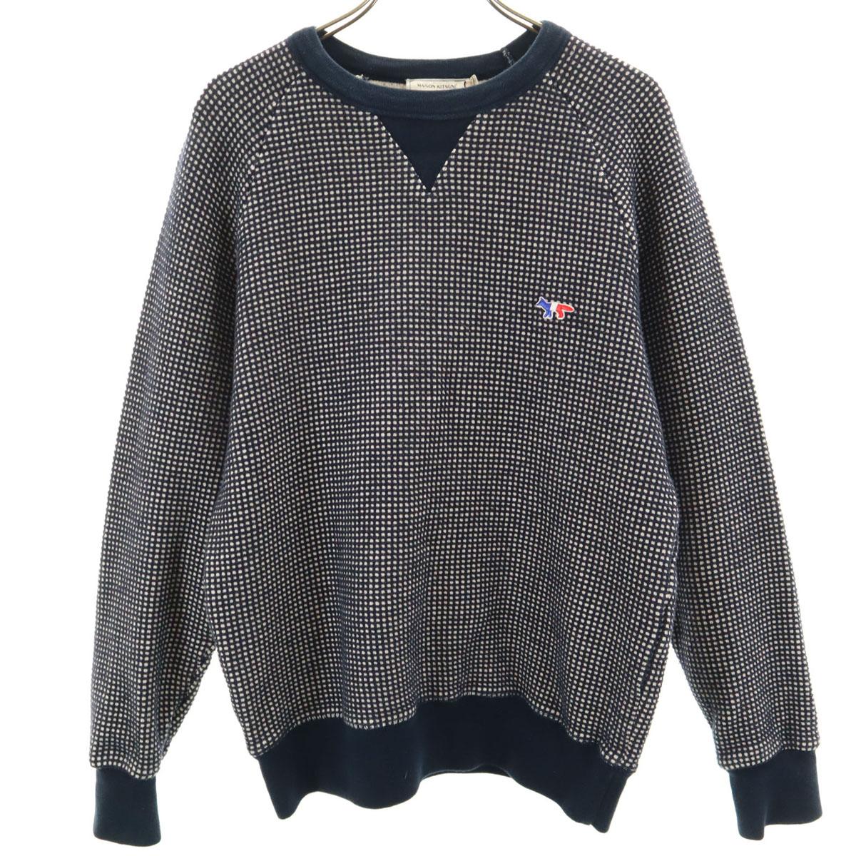 

MAISON KITSUNE Made in Portugal Long sleeve waffle knit XS Navy Men s Used