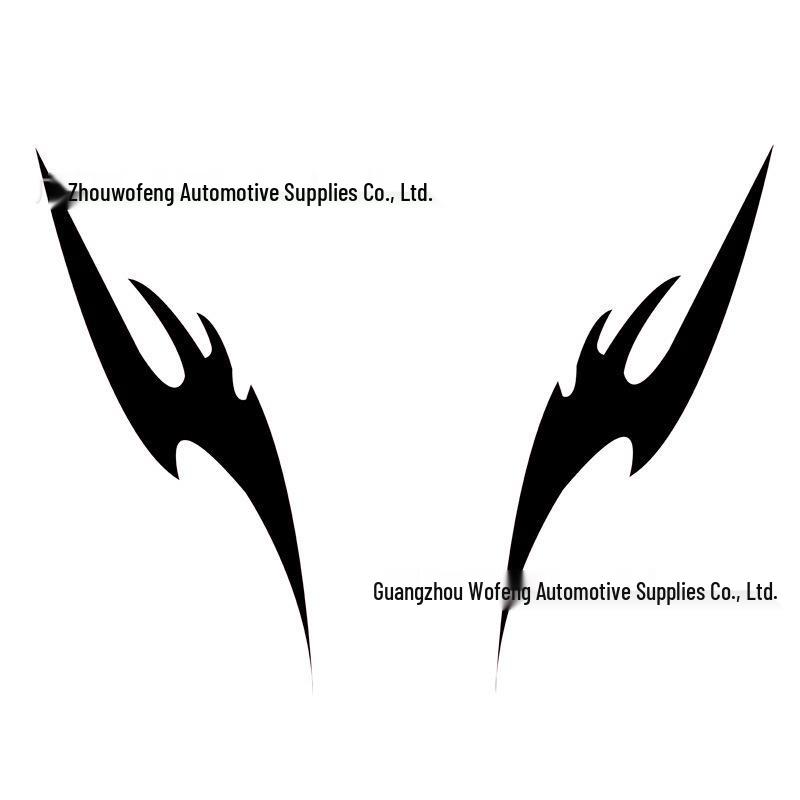 Flame Mark Car Hood Sticker - Personalized Engine Hood Decoration D413 чёрный