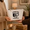 Beige Pouch I Can't I'm a Housekeeper I Can't Minimalist | 3 L Cotton Toiletry Bag with Metal Zip and Base