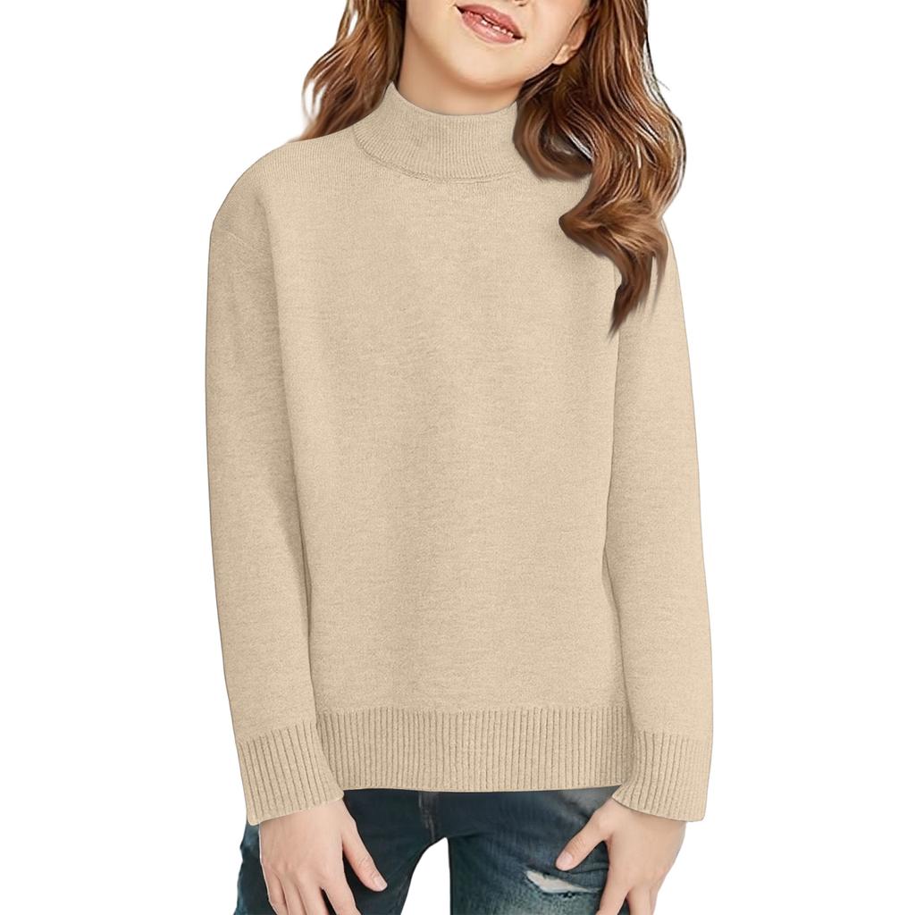 Children's Fashionable Casual Fleece Turtleneck Long-sleeved Top