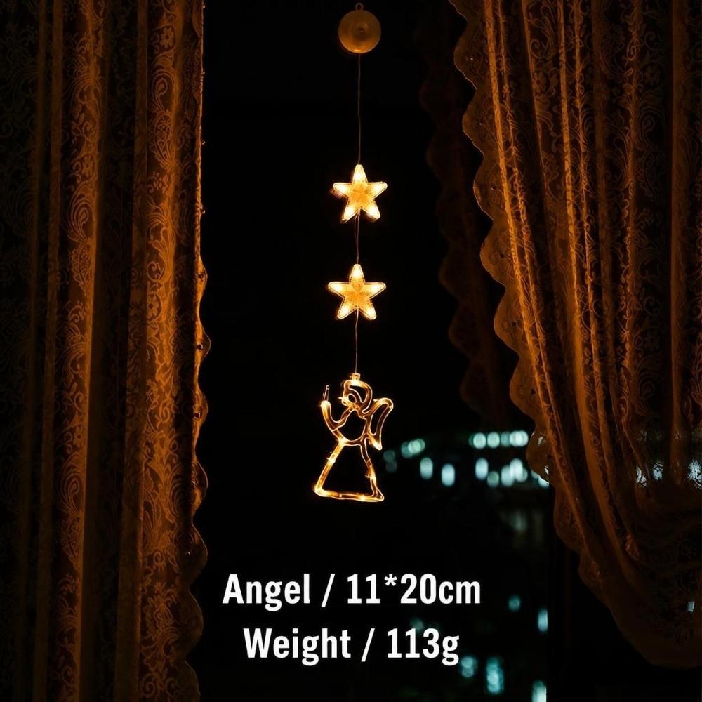 Elk/Snowflake/Bell/Snowman Christmas Hanging Light Christmas Window Lights Christmas Decoration