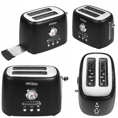 Retro Electric Toaster 1000W 11 Levels 2 Toasts Kraft&Dele