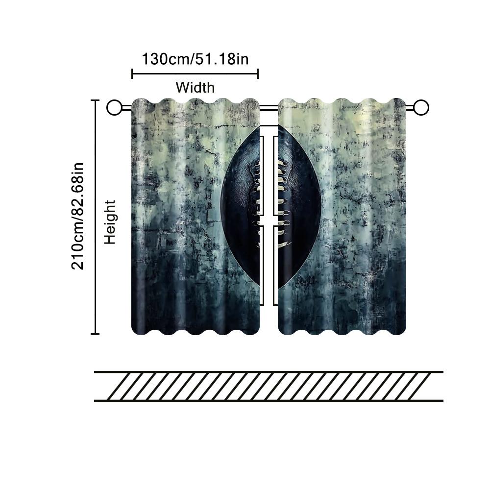 Set Of 2 Vintage Filtering Curtains Excluding Rods Non Movable Without Batteries Style Rugbybackgroundsuitable Use Curtain Polyester