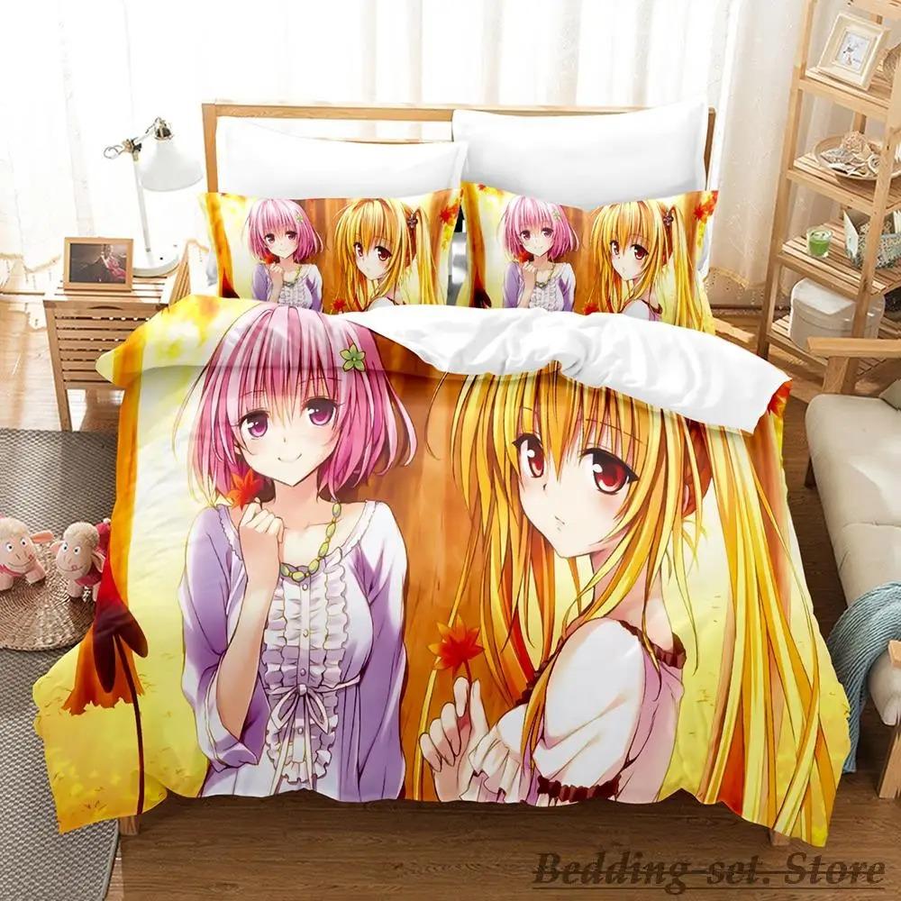 Comfortable Anime Print Bedding Set With Duvet Cover And Pillowcases Single Twin Full Queen King Sizes For Adults And Kids