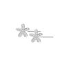 Women's Diamond Five-Petal Flower Stud Earrings - Versatile Simple Cartilage Ear Jewelry
