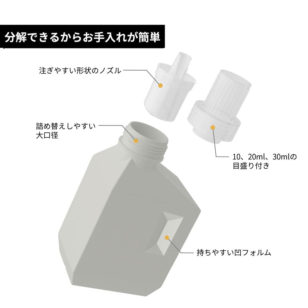 (TUISKU) Laundry Detergent Refill Bottles, 2-Pack, Gray (1000ml)