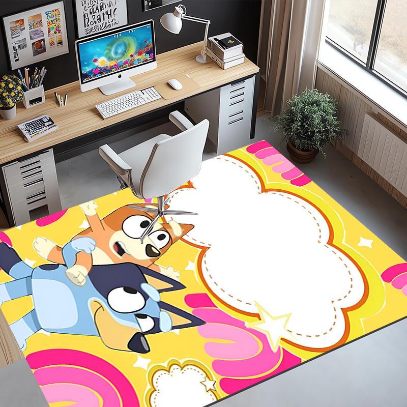 Bluey Pattern Rug, Indoor/Outdoor Mat, for Picnic, Gameroom, Bedroom, Office, Living Room, Home Decor Carpet, Birthday Gift