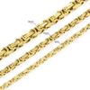 HipHop  Chain Box Byzantine Stainless Steel Chain Necklace Men Jewelry Erkek Kolye Strong Heavy Long 55-90cm Chains NZ022