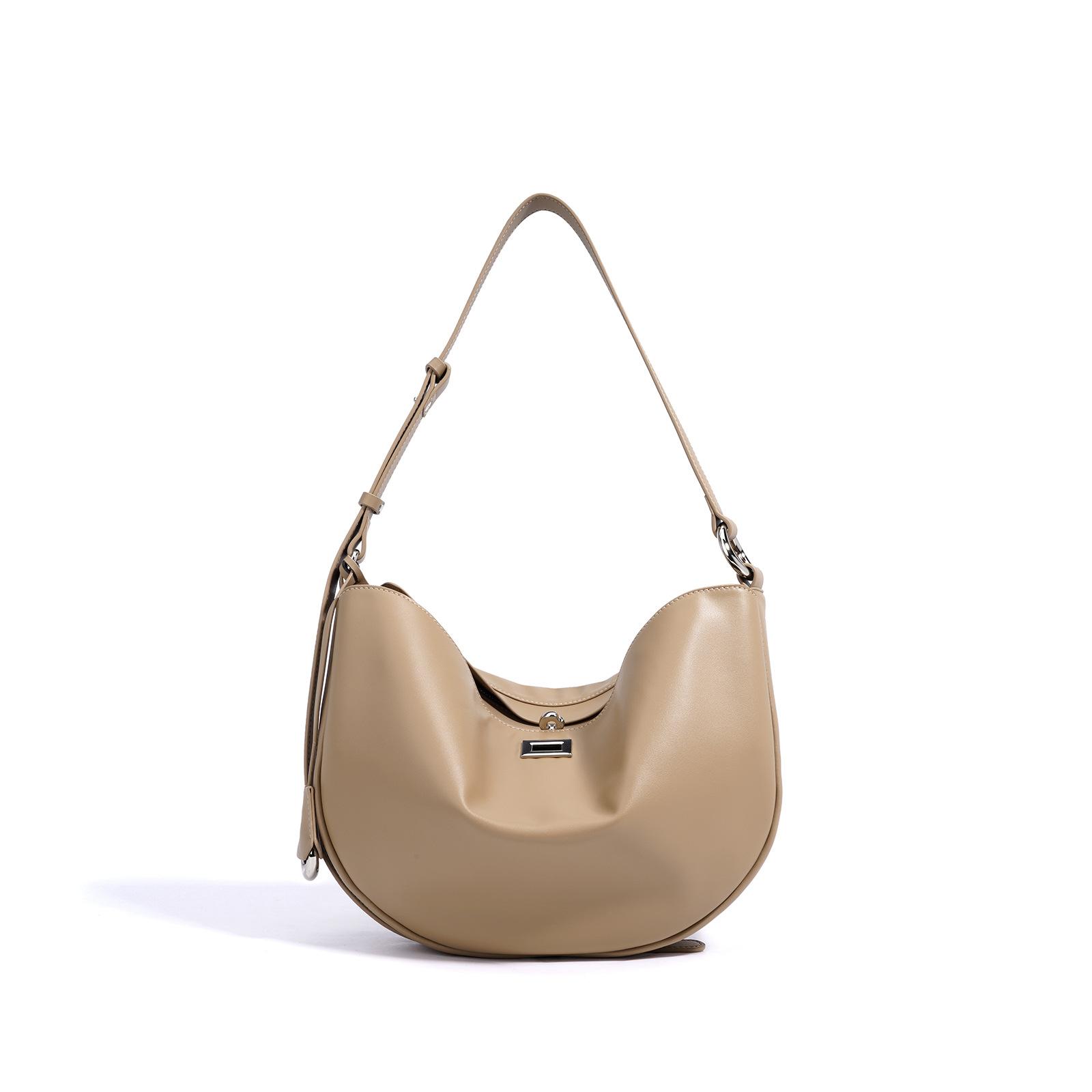 

Новая сумка-мессенджер Нишевый дизайн Высококлассная Одноплечевая Простая Кожаная текстура Замок Женская сумка Мода абрикосовый