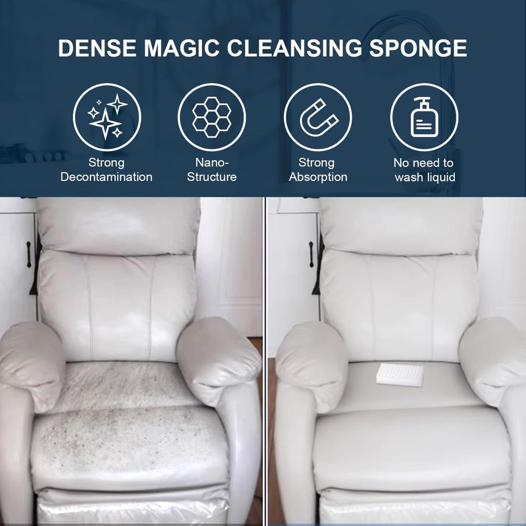 Magic Sponge Eraser,POWOBEST 50 Pack 2X Density Extra Thick Melamine Sponge,Large Boat Scuff Eraser Cleaning Pads,Melamine Foam, No Scratches