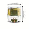 6kg Rotating Grain Dispenser Food Storage Container Large Sealed Rice Barrel Cereal Dispenser Bucket Organizer Kitchen Supplies