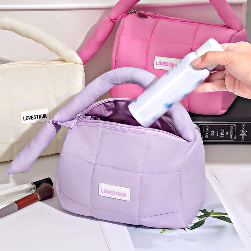 Fashionable Large Capacity Square Handbag Style Makeup Bag Travel Cosmetic Bag Waterproof Polyester Women'S Toiletry Bag