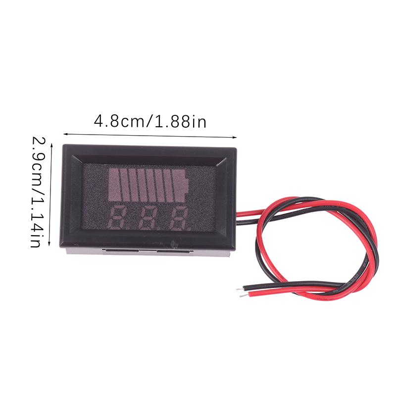 Car Battery Charge Level Indicator 12V 24V 36V 48V 60V Lithium Battery Capacity Meter Tester Blue Display Led Tester Voltmeter
