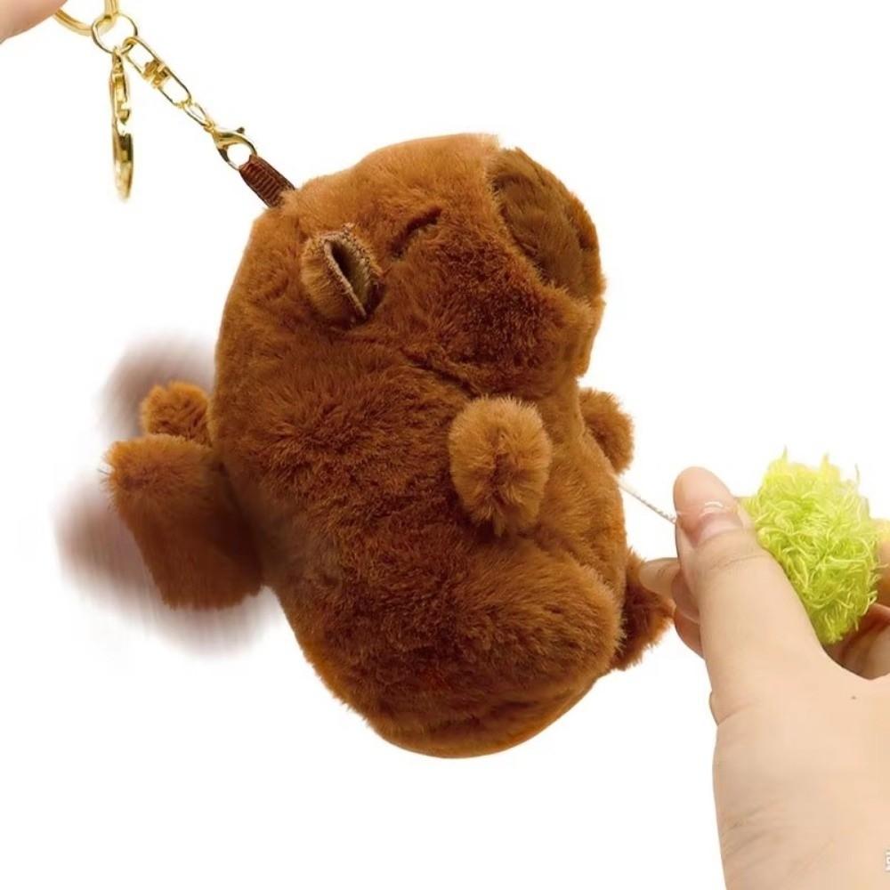 Cartoon Pendant Keychain Rotating Pendant Turtle Jitterbug Wings Bee Capybara Water Dolphin Keychain Bag Hanging Ornaments
