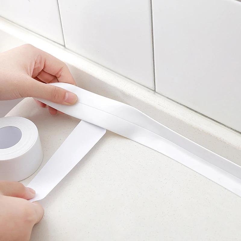 6/3/1PCS PVC Adhesive Tape Strong Self-adhesive Beauty Sealing Tape, Kitchen Oil Proof Toilet Gap Waterproof And Dustproof Sealing Strip