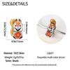 Original Charms Copper Certified Cute Squirrel Beads Fit Bracelet Women Jewelry Making Diy