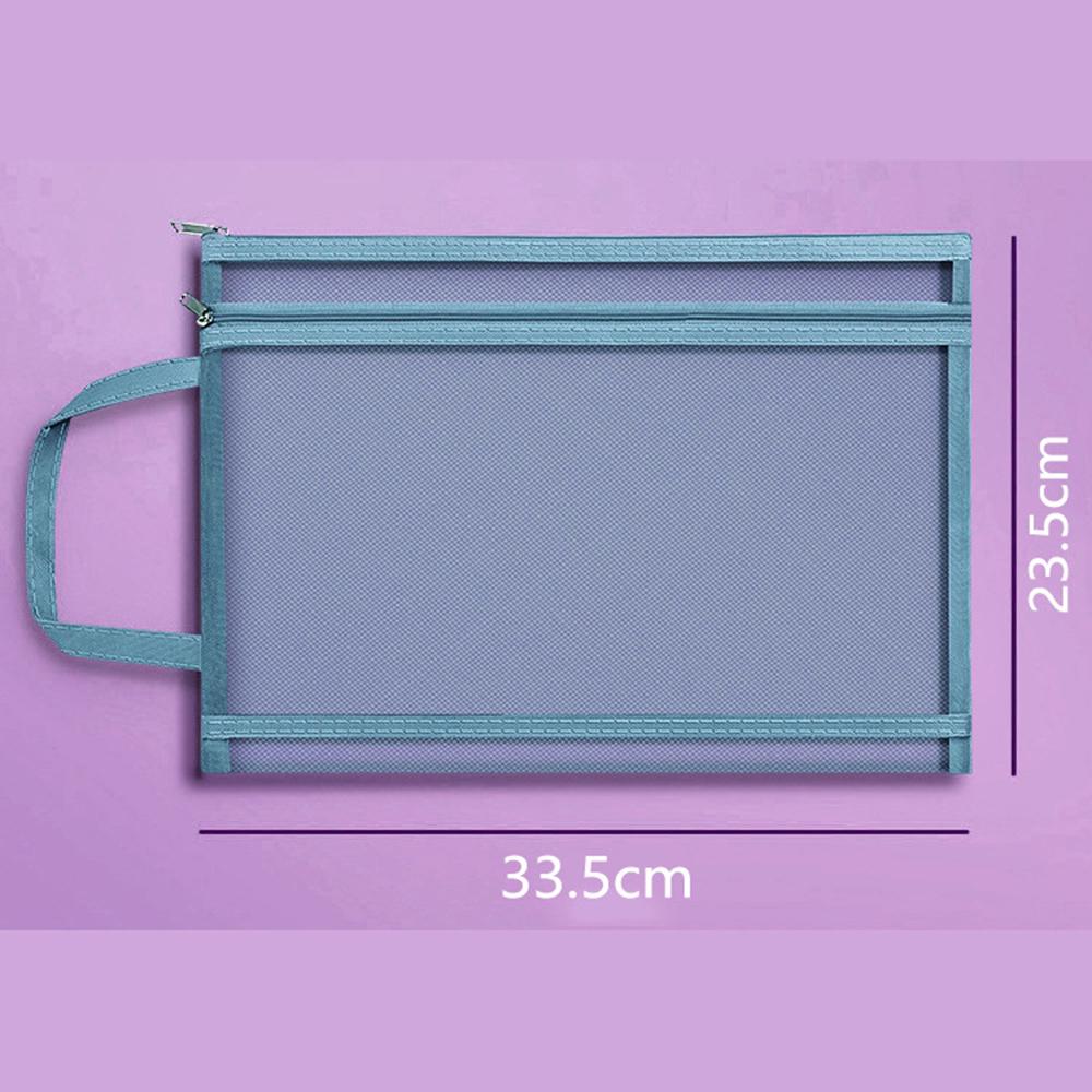 A4 Síťovaná taštička na zip Taška na dokumenty Vodotěsné složky na zip Školní kancelářské potřeby Pouzdro na tužky Kosmetické taštičky na hračky
