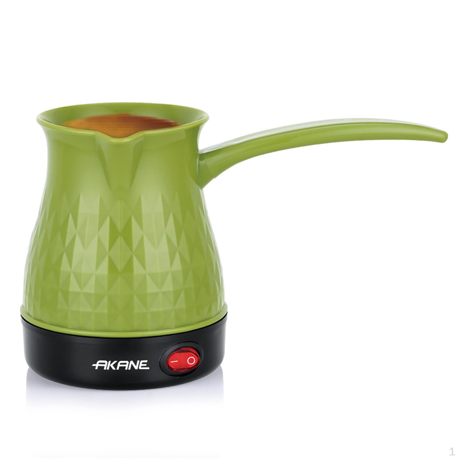 

Electric Turkish Coffee Pot Lightweight Anti Scald Portable with Long Handle Green