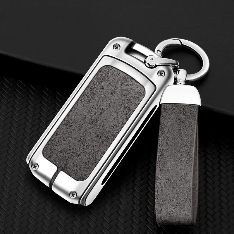 Zinc Alloy Leather Car Key Case Key Case For Mitsubishi Outlander Pajero Lancer Ex Evolution X Ralliart Asx L200 Triton Colt