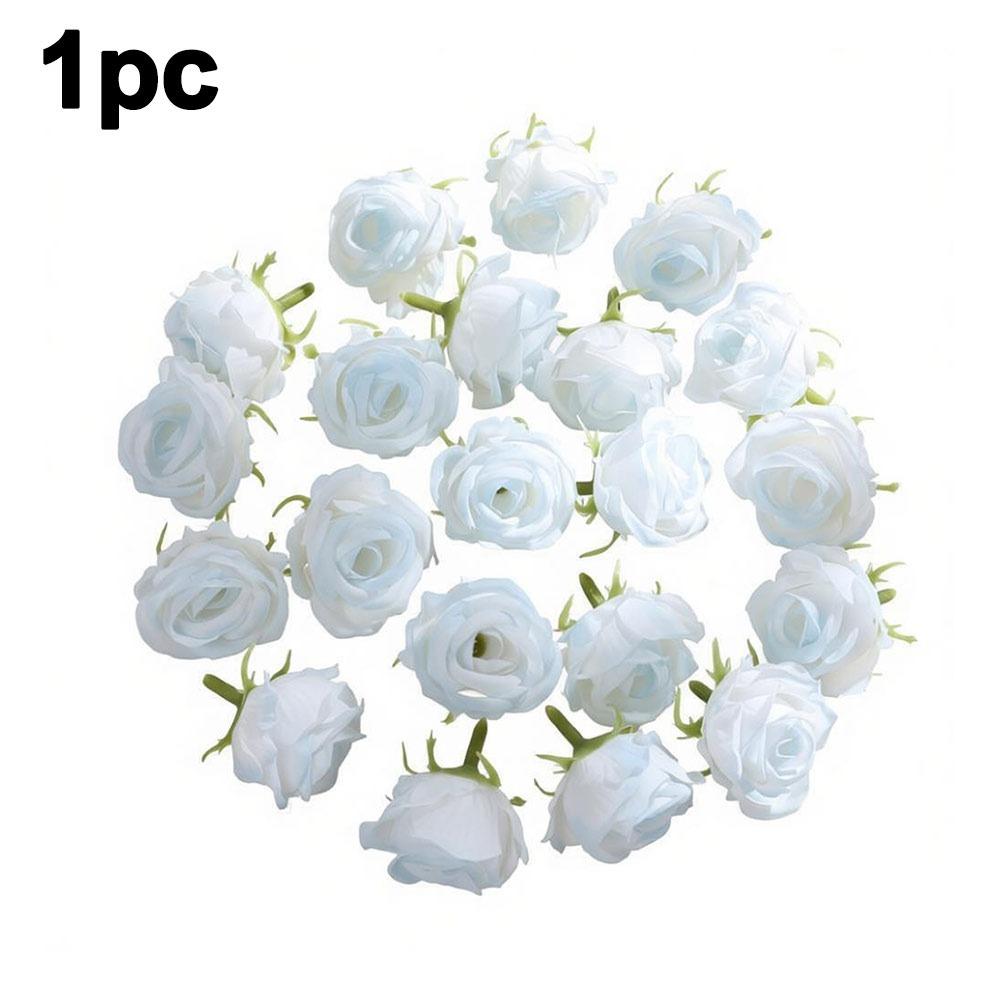 1pc Silk Artificial Flowers Table Wreath Realistic Rose Flower Head Diy Craft Soft Home Decoration Photography Props