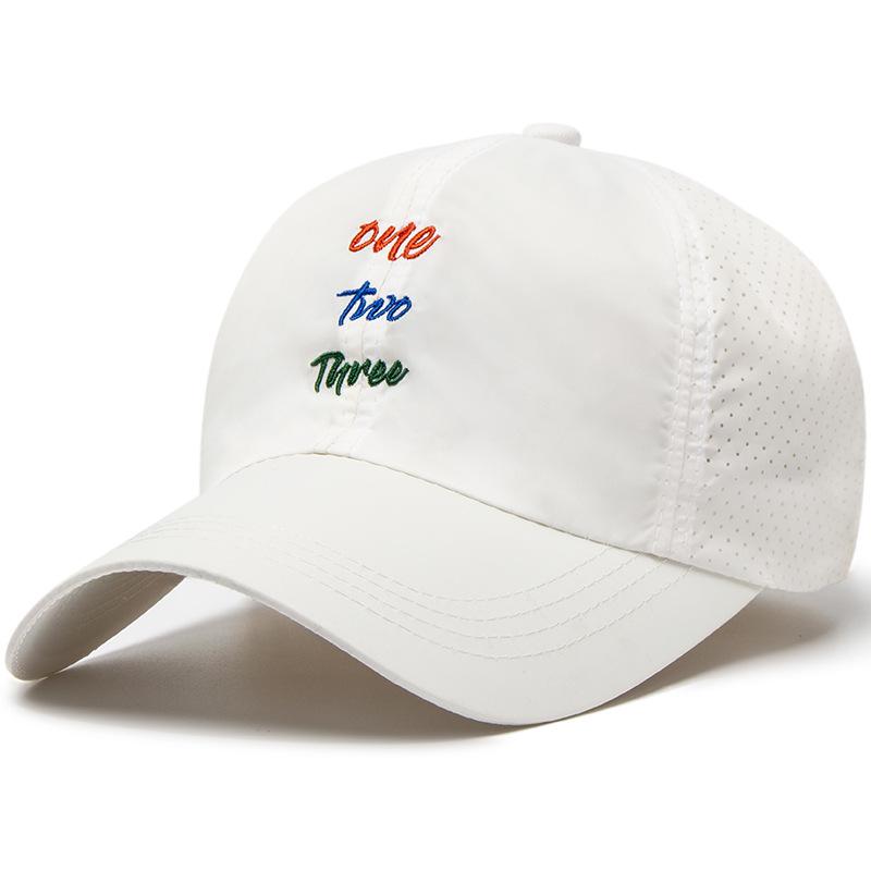 Unisex Simple Letter Embroidery Snapback Quick-drying Baseball Cap Spring and Summer Outdoor Adjustable Casual Hats SunscreenHat