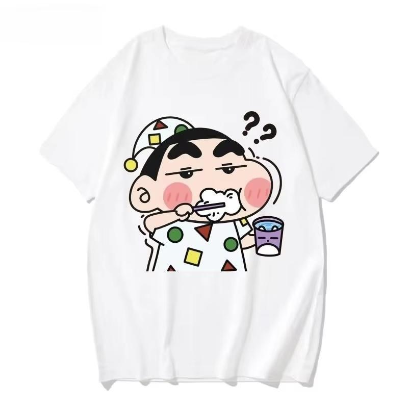 

MINISO Anime Crayon Xiaoxin Summer Versatile Loose Half-Sleeve Casual Couple T-Shirt Men s Women Casual Sports Comfortable Top 4XL