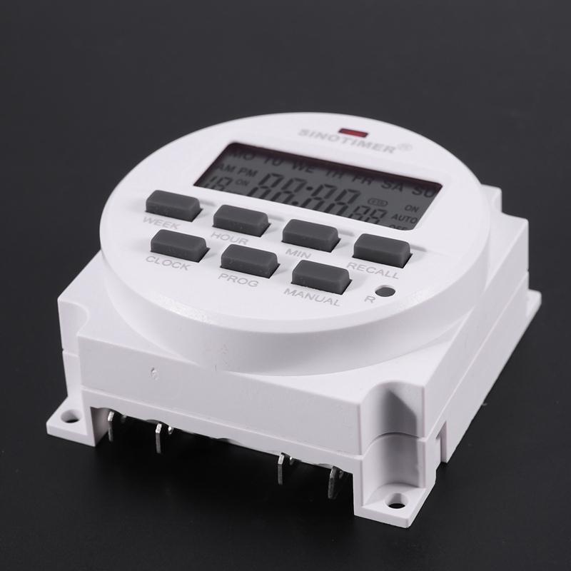 Sinotimer Tm618h-2 220V Ac Digital Time Switch Output Voltage 220V 7 Day Weekly Programmable Timer Switch For Lights Application