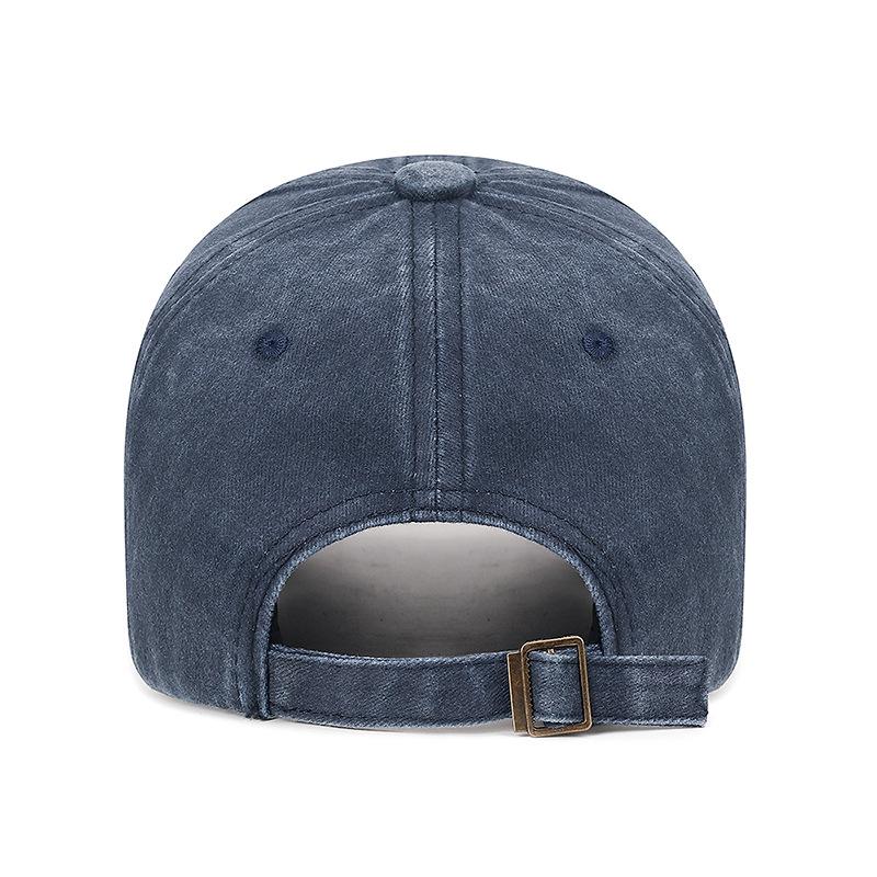 New Three-dimensional Embroidery Soft Washed Cotton Old Hat Men's Letter Trendy Men's Outdoor Fashion Faded Baseball Cap