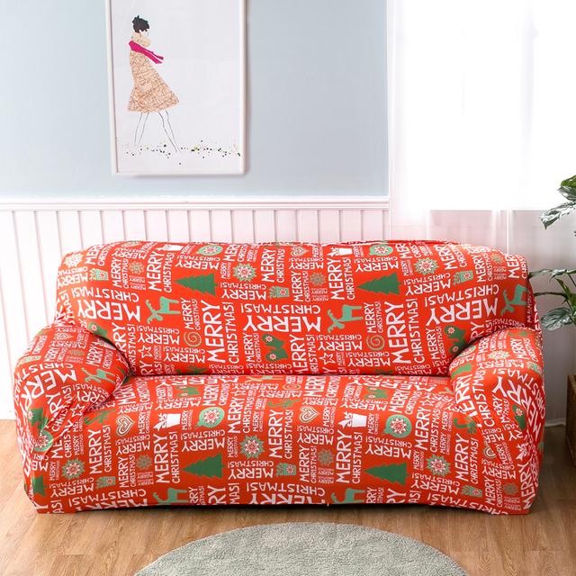 Christmas Decoration Stretch Sofa Furniture Cover Slipcovers Elastic Couch Case Different Shape Living Sofa Loveseat Chair L -Style Sofa Furniture