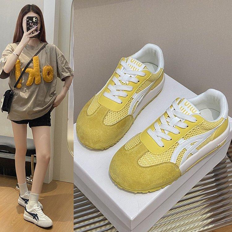 Breathable Mesh Color Matching German Training Shoes Women's Summer 2025 New Versatile Comfortable Soft-soled Sports and Leisure Shoes
