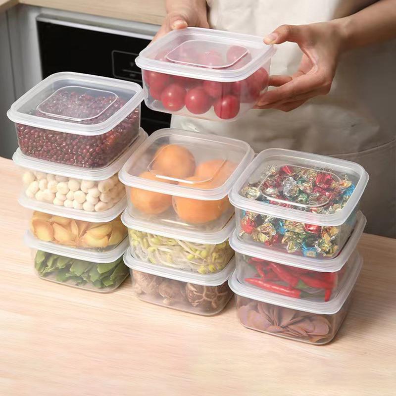 Boîte de conservation en plastique scellée Boîte de rangement pour réfrigérateur Boîte de rangement spéciale pour aliments réfrigérés et scellés pour fours à micro-ondes