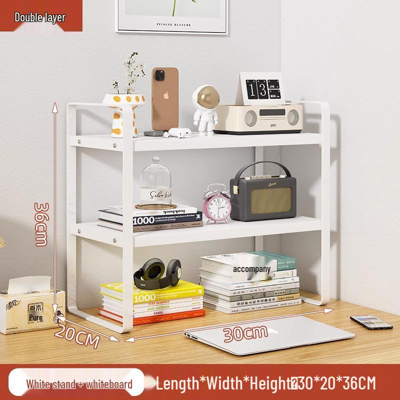 Mehrschichtiger Schreibtischorganizer: Stufenregal für Bücher, Bürobedarf und Kosmetik. Ideal für die Arbeit, das Wohnheim oder das Zuhause.