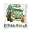 Trash Truck Cartoon Square Pillowcase Pillow Cover Cushion Throw Pillow For Home Sofa Living Room