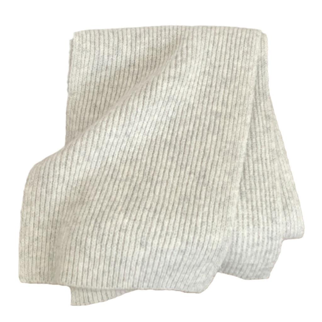 Autumn and Winter Wool Blended Korean Solid Color Versatile Knitted Scarf Soft Warm and Simple New Style Scarf
