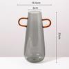 Glass Flower Vase Handle Pitcher Colored Transparent Flower Pot Flower Arrangement Hydroponics Terrarium Vases Pots Flowerpot