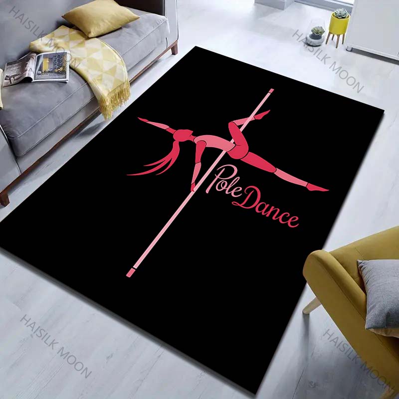 15 Sizes Pole Dance Art Print Carpet for Living Room Bedroom Sofa Doormat Decor Area Rug Non-slip Floor Mat for Gifts