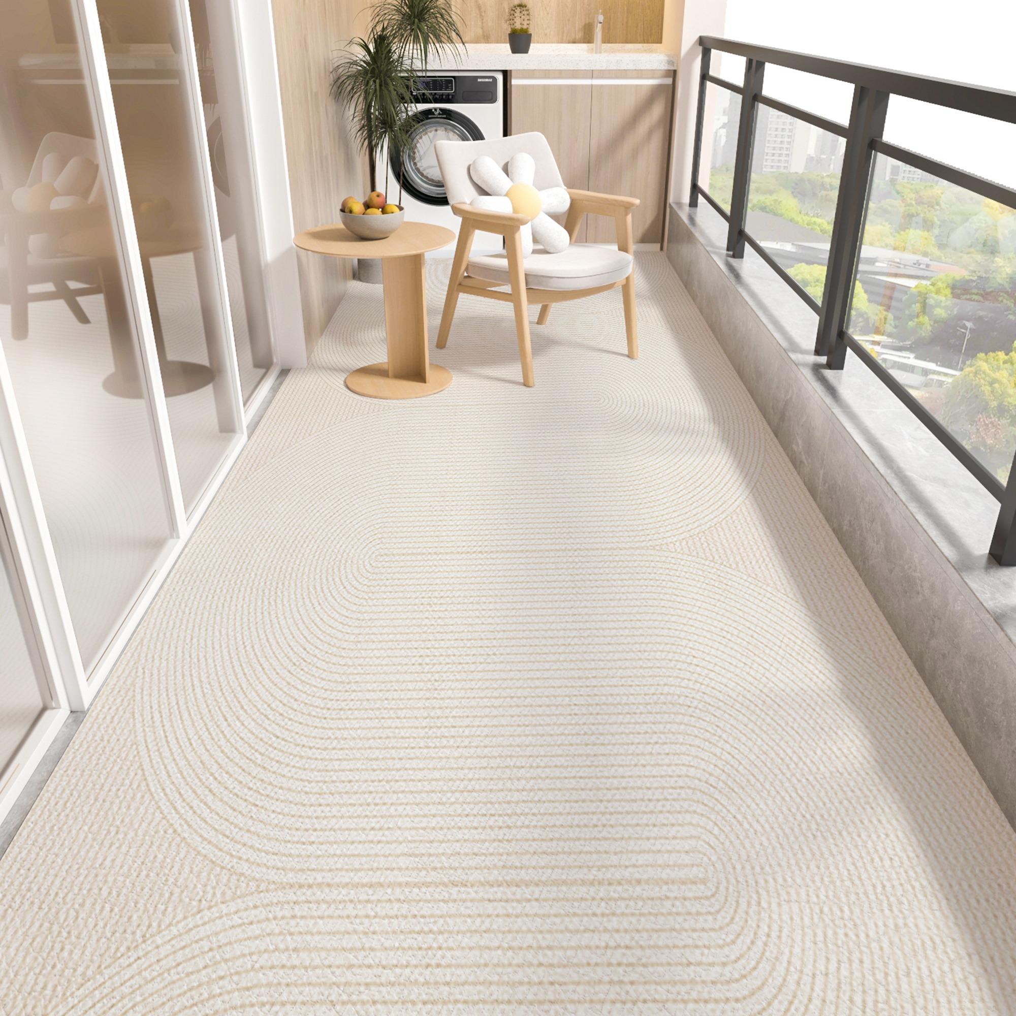 

Коврик для пола на балконе, ковер из ПВХ кожи, водонепроницаемые нескользящие коврики для ног, длинная полоса, большой размер, ковер, японские полосатые ковры для домашнего декора 1pc 50x80cm