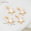 Wholesale 18k Gold Plated Brass Heart/Butterfly Pendants Charms,Natural Shell Charms For Jewelry Making,DIY Necklace Accessories