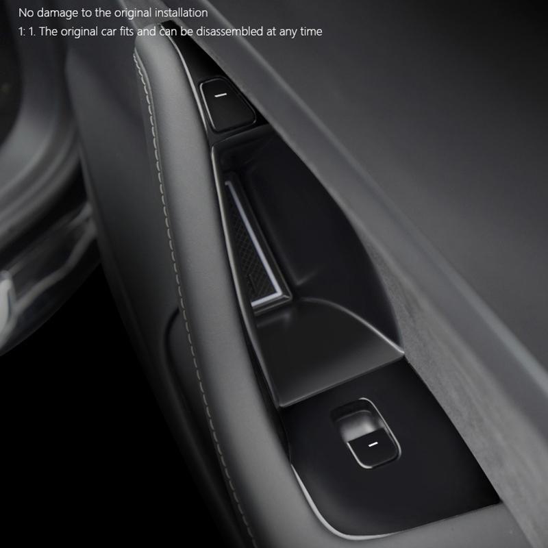 Car Front ide Car Door Storage For Tesla Model 3 Model Y Pallet Armrest Container Box Cover Grab Handle Storage Box
