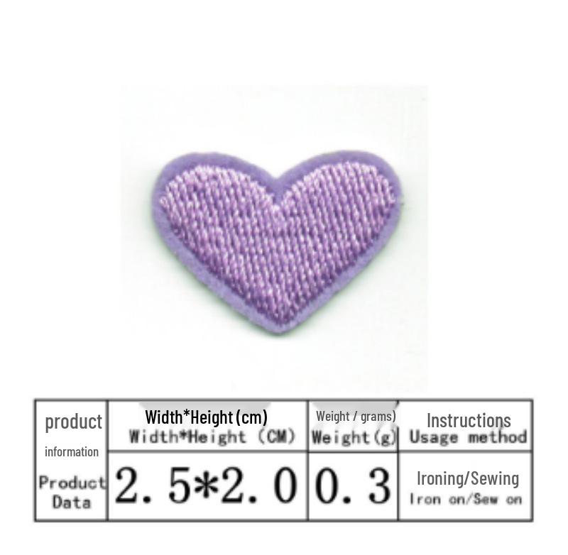 Heart Embroidery Iron-on Patch for Clothing, Shoes, Hats, and Bags
